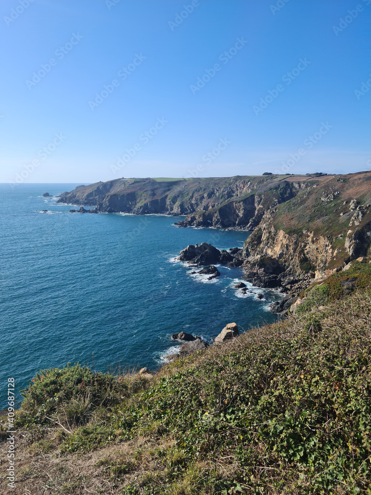 Guernsey Channel Islands, South Coast Cliffs Guernsey Channel Islands, South Coast Cliffs