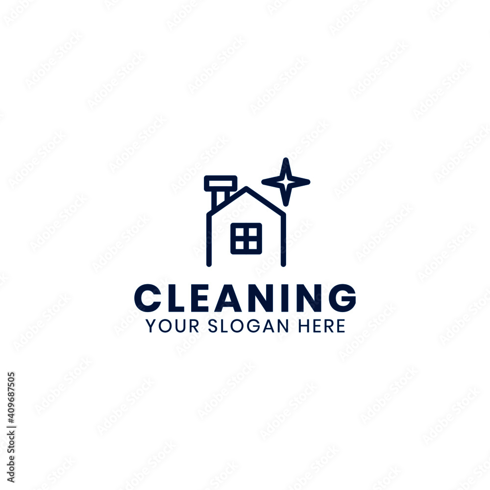 Cleaning house logo vektor template