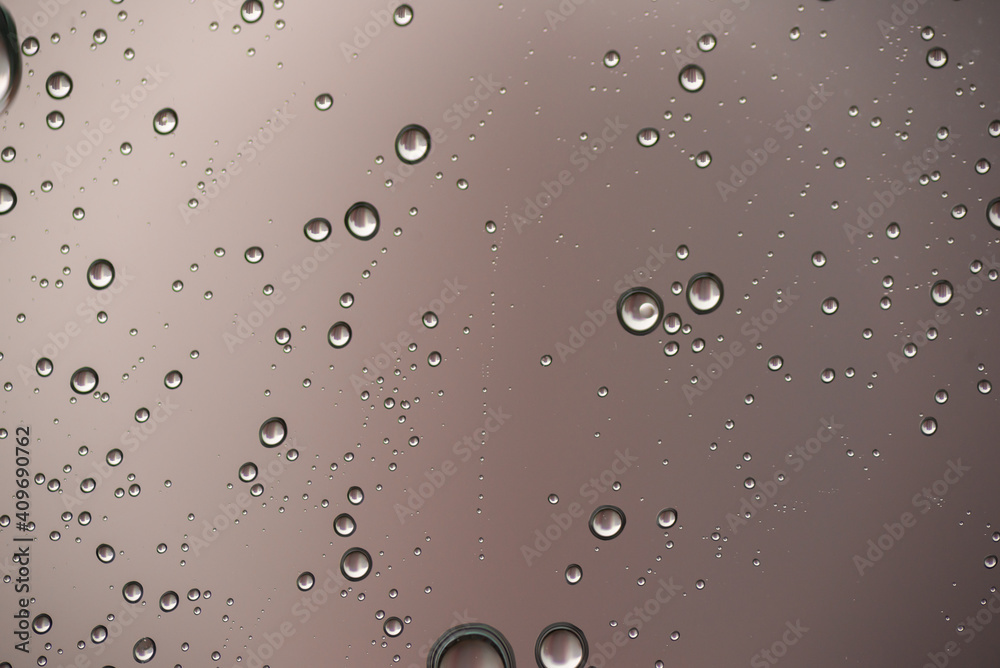 Macro photo of a drop on the glass