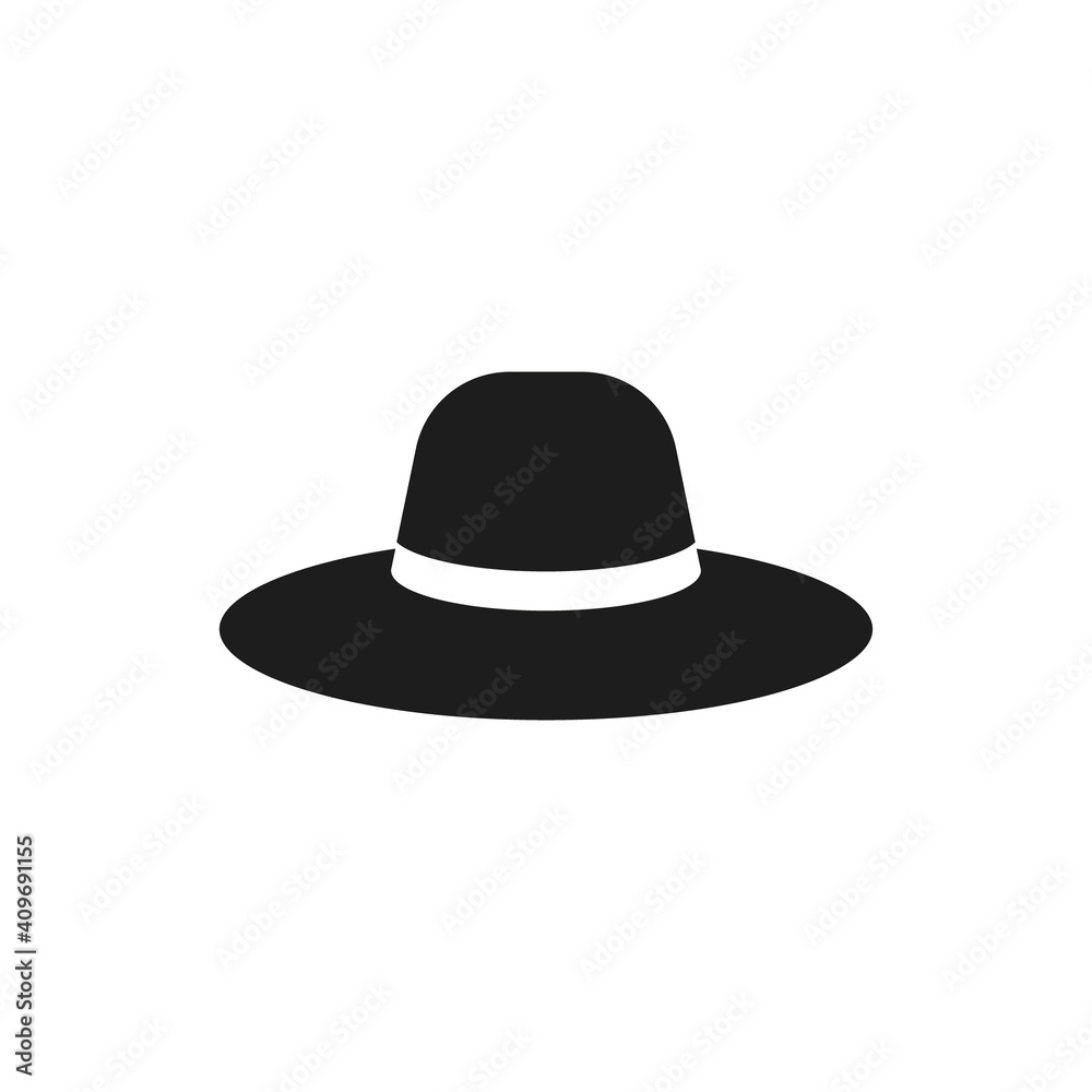 Hat icon. Vector illustration. Flat design. Hat icon. Vector illustration. Flat design.