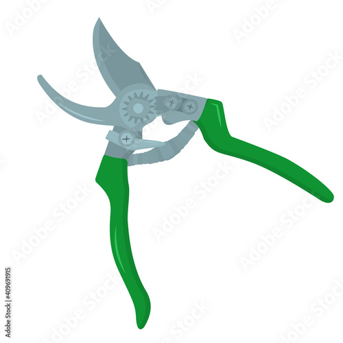 garden tool pruner, on a white background