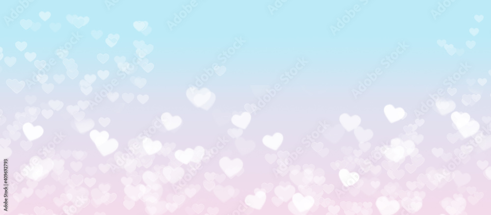 Valentines day background banner, abstract background with hearts. Love concept 
