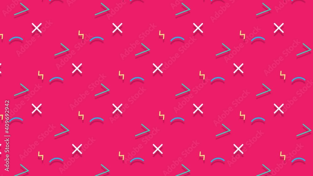 1990s Style Animated Background Pattern.