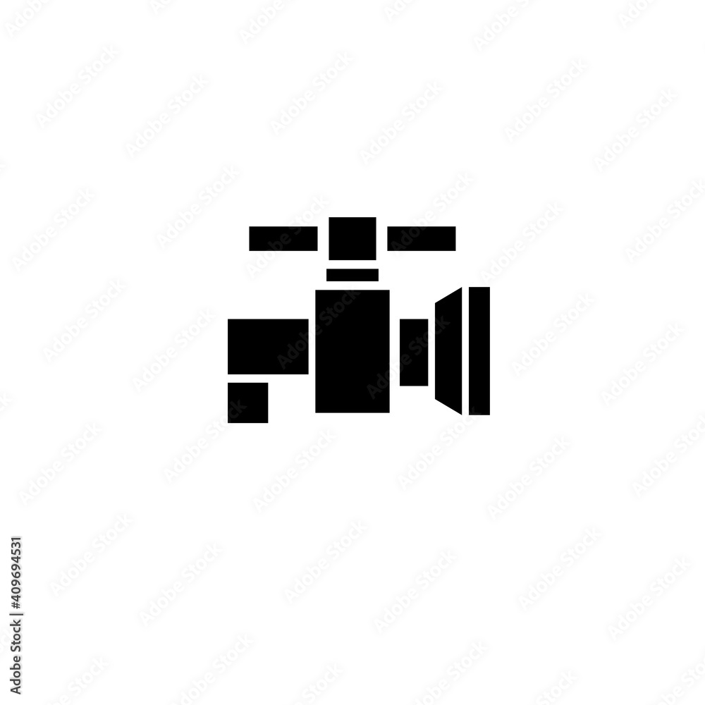 Water tap on white background. Vector drawing. Water tap on white background. Vector drawing.