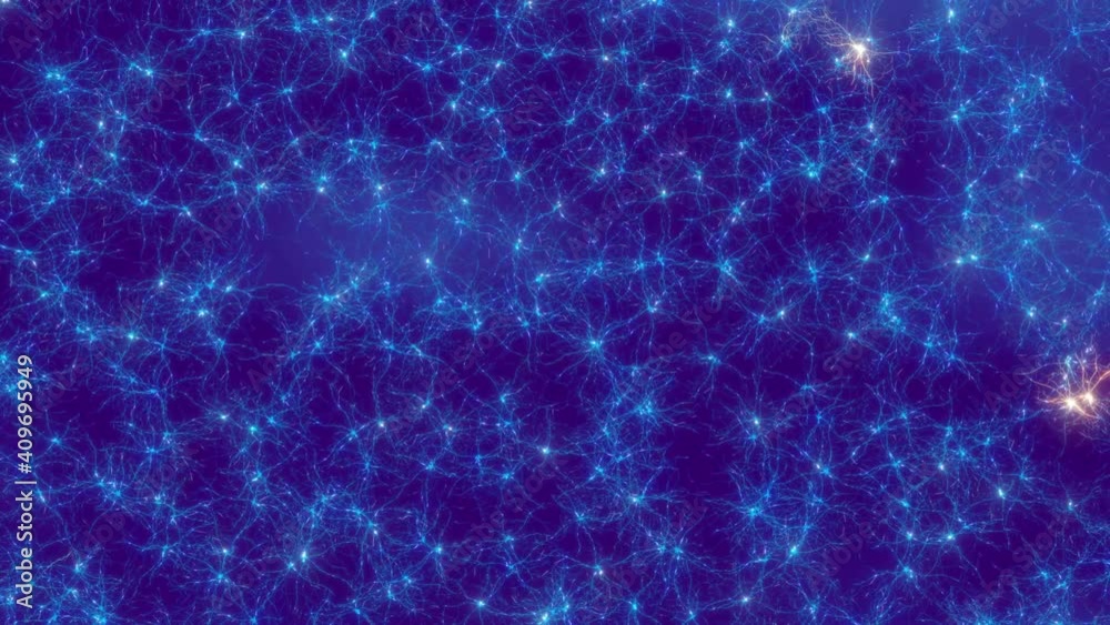 3d render animation of human brain nerve cells. The neurons transmit information between different parts of the brain and between the brain and the rest of the nervous system.