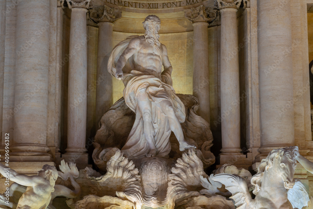 Obraz premium Trevi Fountain in the night, Rome, Italy