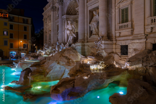 Trevi Fountain in the night, Rome, Italy