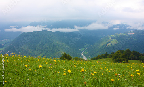 Amazing ladnscape of the Alps taken in Slovenia, Tolmin photo