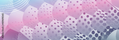 ABSTRACT, polka dot waves. Patterns, Gradients, geometric shapes. Composition. Circles. Fish scale pattern.
