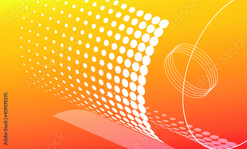 ABSTRACT, polka dot waves. Patterns, Gradients, geometric shapes. Composition. Circles. Fish scale pattern.