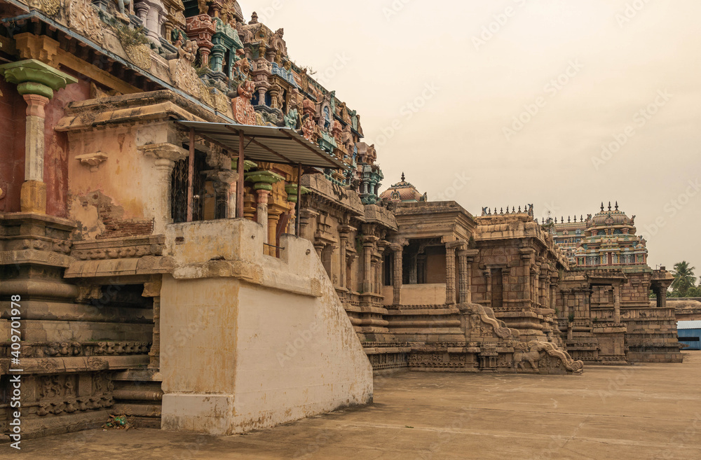 Kampaheshwarar Temple dedicated to Lord Shiva, located in Tirubuvanam, Tamil Nadu, India.