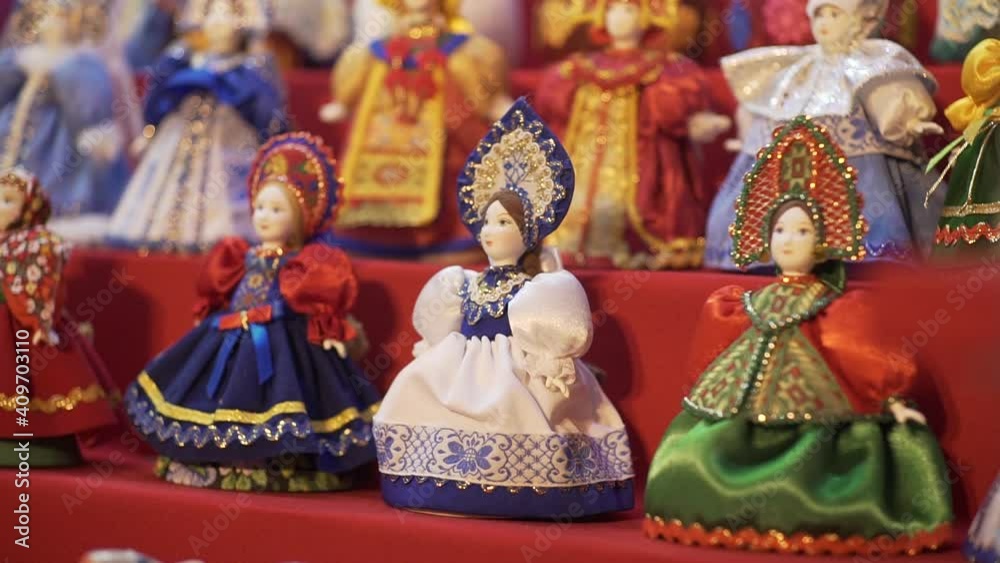 Two dolls in national Russian clothes Two dolls in national Russian clothes