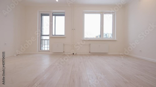 Wallpaper Mural Moving in new apartment white flat interior, view of empty rooms new home construction. Torontodigital.ca