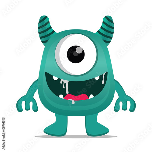 cute monsters design mascot kawaii © hiskia 