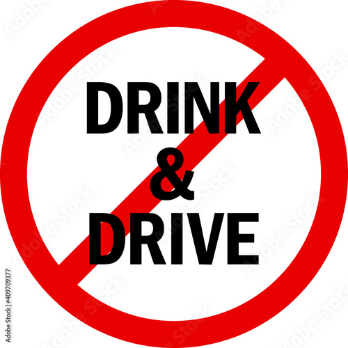 Do not drink and drive sign. Traffic signs and symbols.