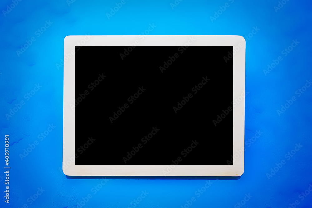 blackboard on a blue background. illustration painting background blackboard on a blue background. illustration painting background