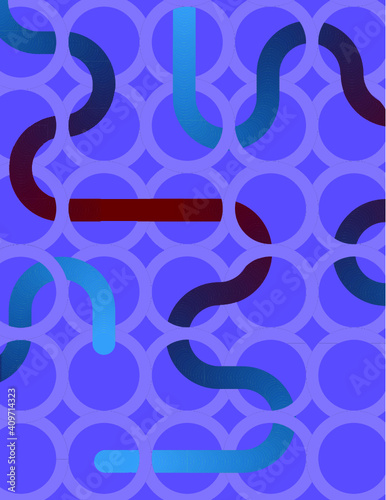 Snake on circles fence. Vibrat gradient mesh.
UP and down.