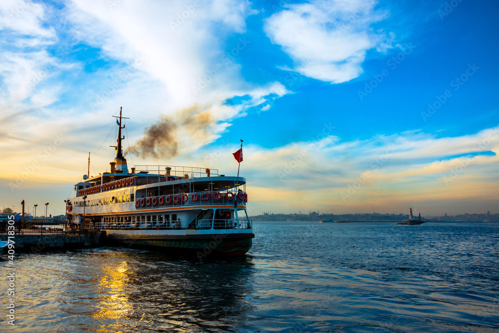 Fototapeta premium Istanbul in line ferry in Kadikoy.
