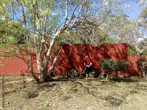 Mama under the tree