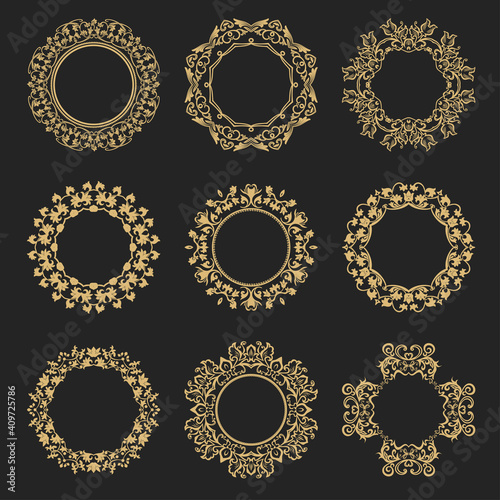 Circular baroque ornament