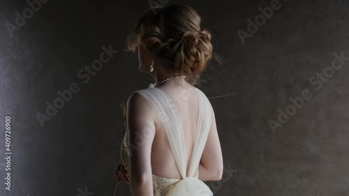 woman in a dress