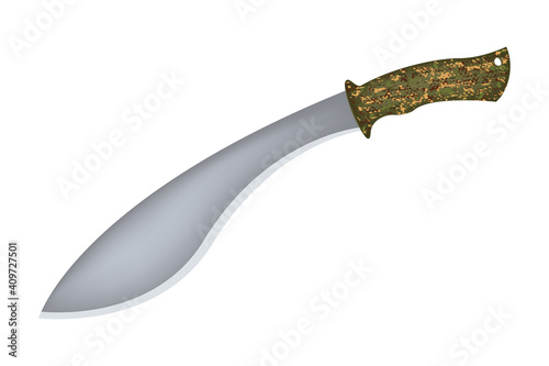 Kukri machete knife, vector illustration
