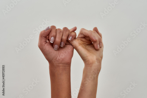 Принти на полотні Close up shot of pinky swear