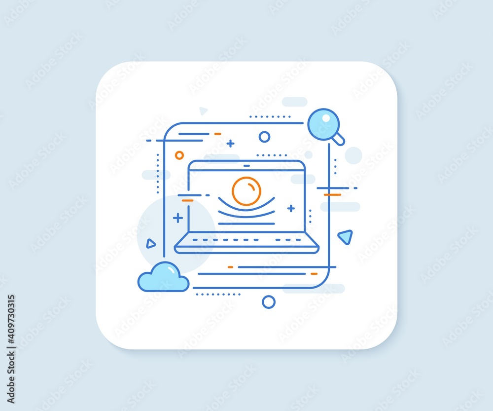 Elastic material line icon. Abstract vector button. Resilience or flexibility sign. Flexible pressure symbol. Elastic material line icon. Laptop concept badge. Vector Elastic material line icon. Abstract vector button. Resilience or flexibility sign. Flexible pressure symbol. Elastic material line icon. Laptop concept badge. Vector