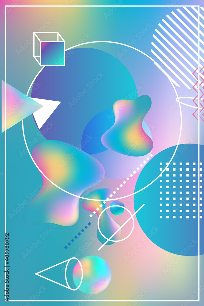 Fototapeta premium Abstract background with mesh gradient shape. Use it for print or web modern poster design. Vector illustration.