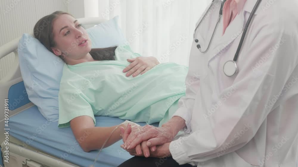 Friendly doctor senior holding hand and encouragement with patient at hospital, female physician assistance and compassion with woman disease cancer at clinic, medical and healthcare concept. Friendly doctor senior holding hand and encouragement with patient at hospital, female physician assistance and compassion with woman disease cancer at clinic, medical and healthcare concept.