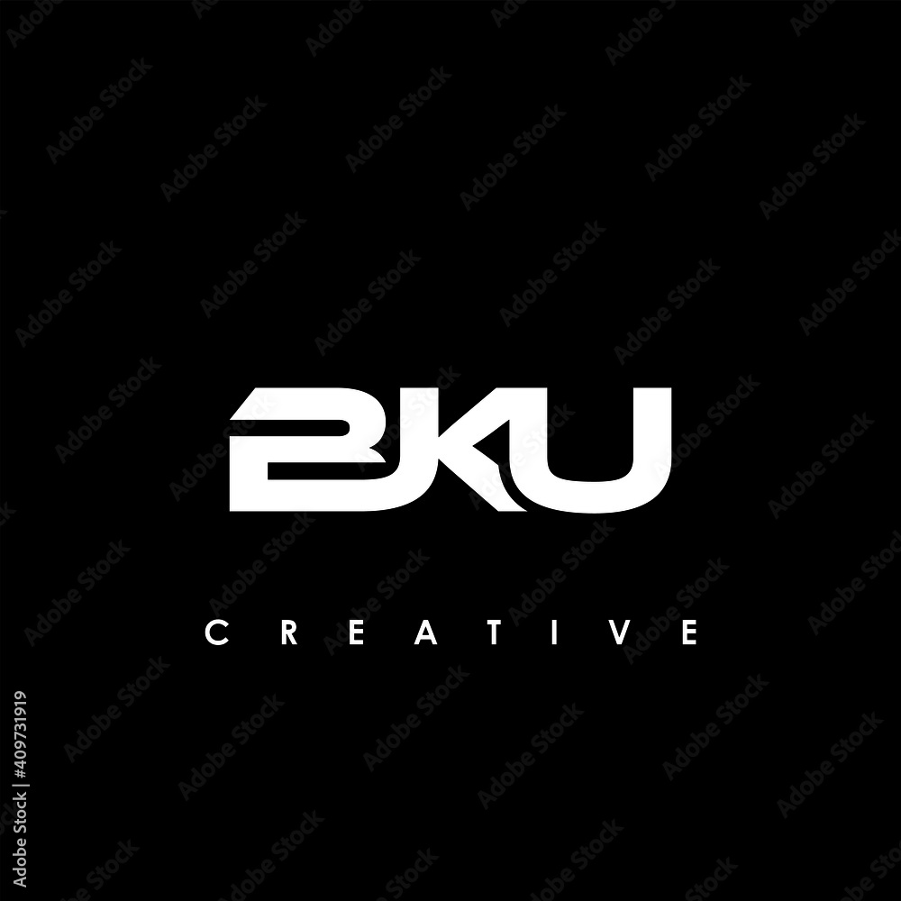 BKU Letter Initial Logo Design Template Vector Illustration BKU Letter Initial Logo Design Template Vector Illustration