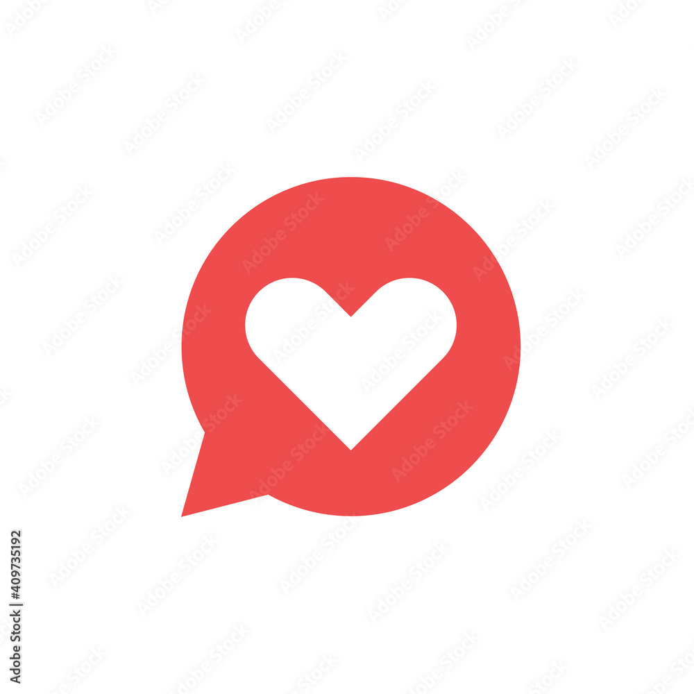 Love heart chat bubble icon. Love messsage, love conversation. Stock Vector illustration isolated on white background. Love heart chat bubble icon. Love messsage, love conversation. Stock Vector illustration isolated on white background.