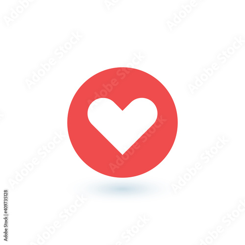 Heart Icon Vector in circle...