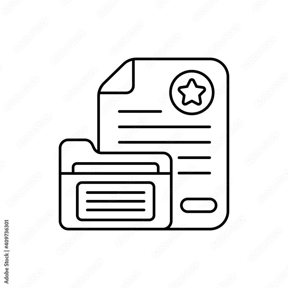 Document vector outline icon style illustration. EPS 10 file Document vector outline icon style illustration. EPS 10 file