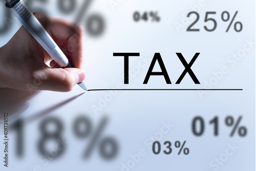 Taxes concept. Calculation ...
