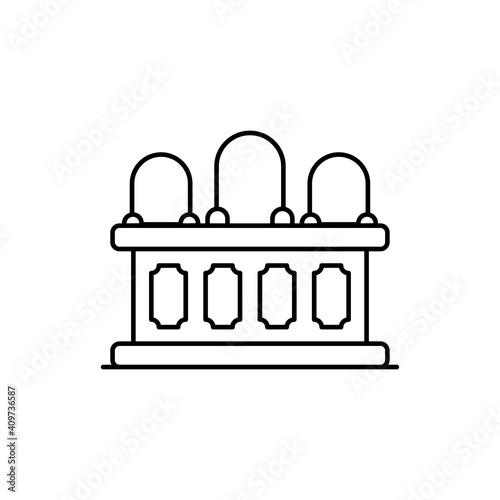 Jury vector outline icon style illustration. EPS 10 file 