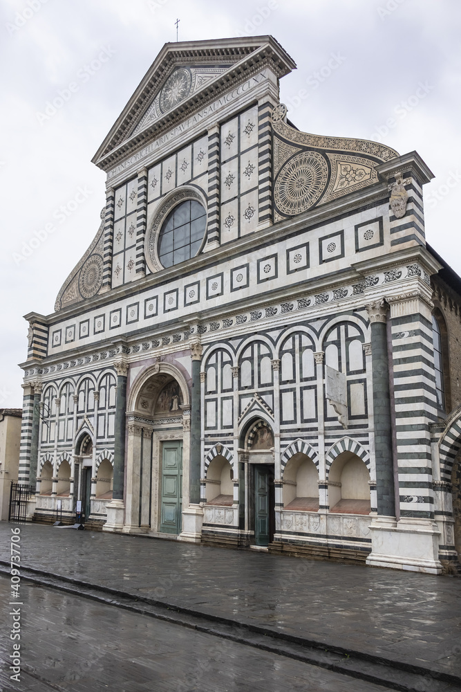 Church of Santa Maria Novella (New St. Mary) - Gothic-style church of the Dominicans in Florence, completed in 1350. Florence, Italy.