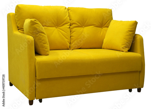 Sofa isolated on white background. Including clipping path. View 1
