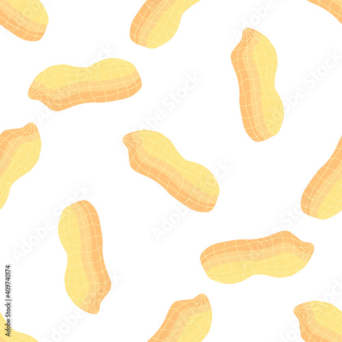 Illustration on theme big pattern identical types peanut