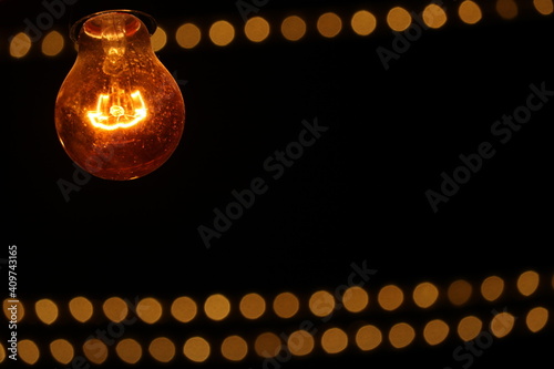 light bulb in the dark