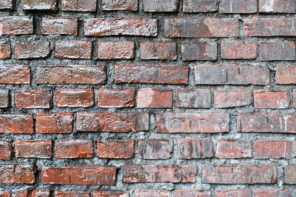 Obraz premium Horizontal brick wall texture