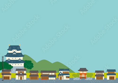 城下町風の和の街並み　