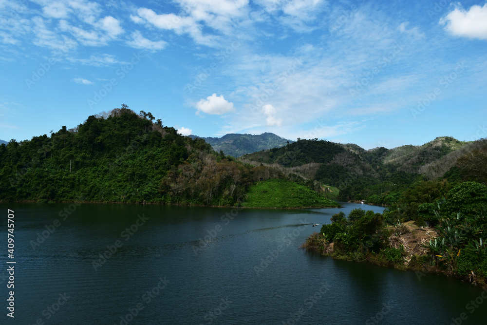 scenery of the reservoir and Bang Lang Dam/Bannang Sata/Yala/Thailand scenery of the reservoir and Bang Lang Dam/Bannang Sata/Yala/Thailand