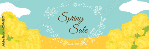 SpringSale POP　菜の花畑