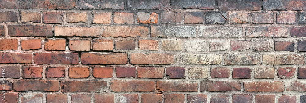 Obraz premium Horizontal brick wall texture