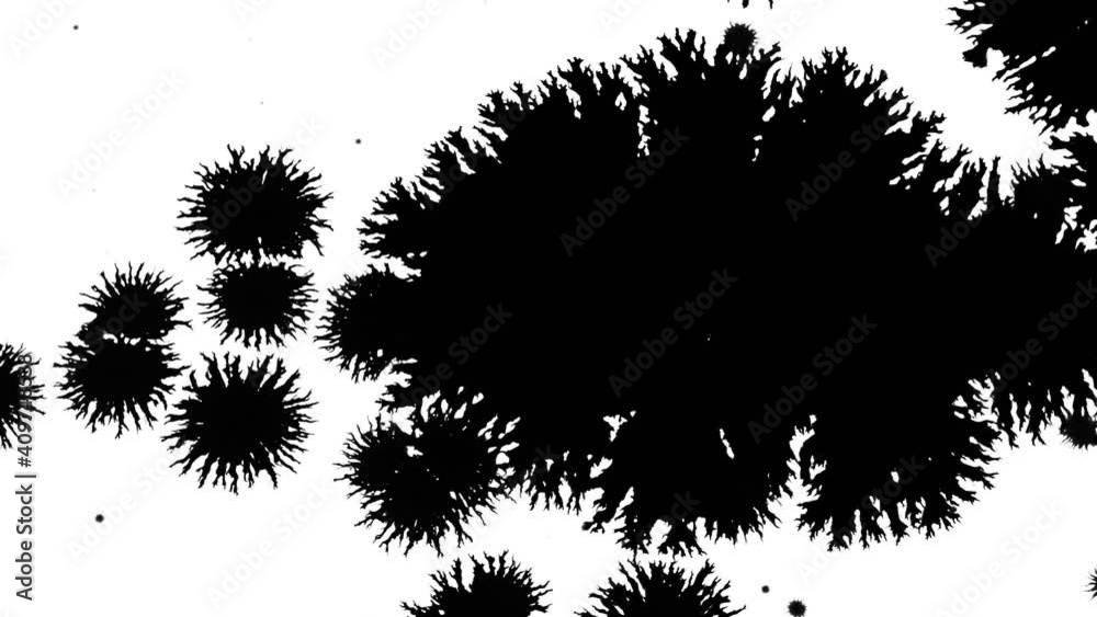 Abstract Ink Drops on Wet Paper