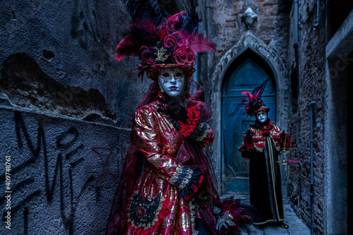 Mask in carnival of Venice photo