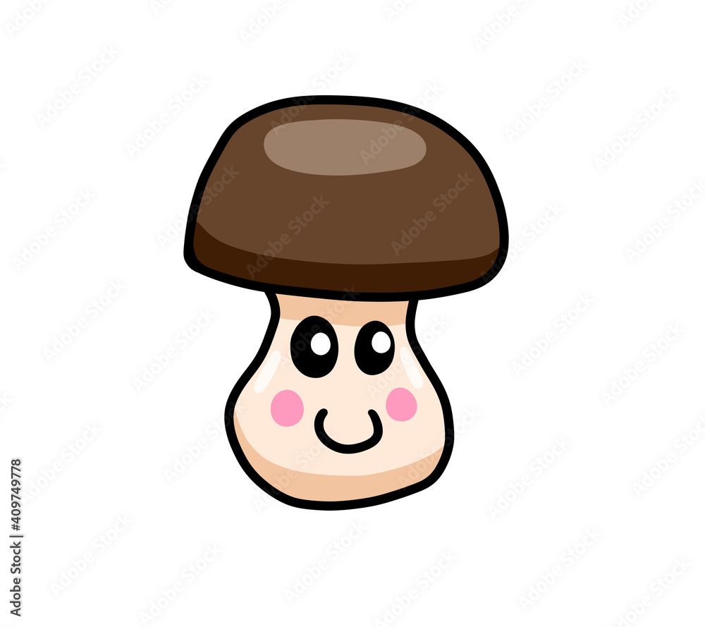 Stylized Cartoon Adorable Mushroom Stylized Cartoon Adorable Mushroom