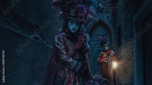 Night in carnival of Venice