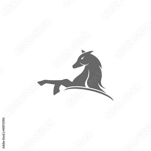 Fototapeta Naklejka Na Ścianę i Meble -  Horse logo icon design template vector